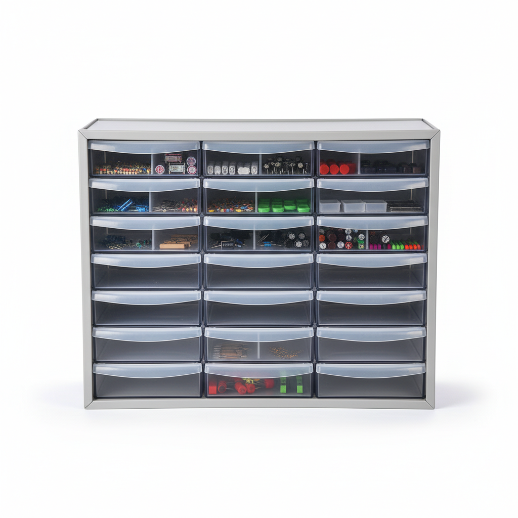 Component Storage 24-Drawer Organizer